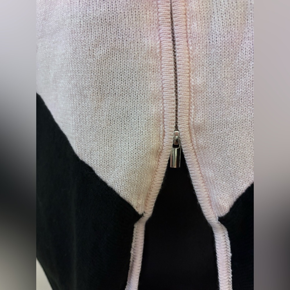SOHO. NEW YORK & CO. Chic Pink and Black Sweater w/built-in blouse attached - Picture 7 of 10